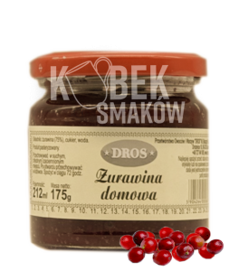 Żurawina domowa – konfitura - 175 g - DROS