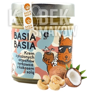 Krem z prażonych orzechowy nerkowca z kokosem i solą BASIA BASIA - 210 g 